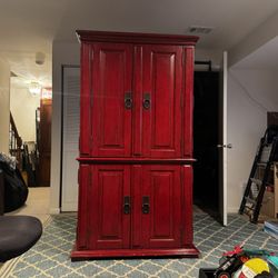 Red Cabinet 2 Piece 