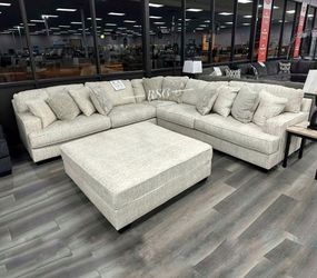 Rawcliffe L Shaped Modular Oversize Sectional Couch Set Fast Delivery Only $39 Down Payment 👉 PLEASE ASK FOR JON GREEN WHEN YOU ARRIVE!