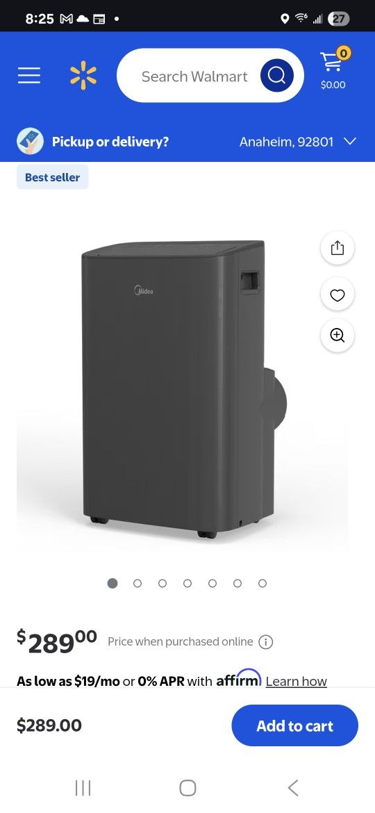Midea 8,000 BTU Portable AC Unit