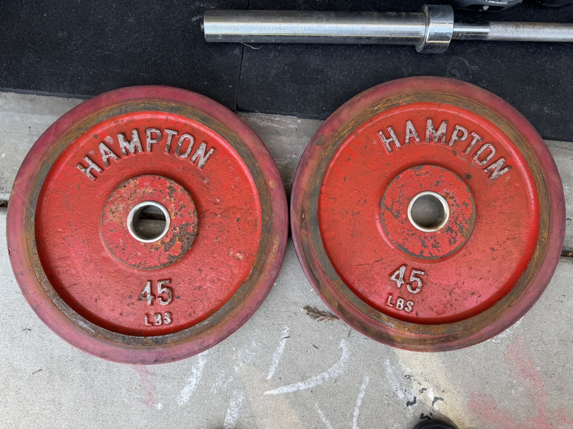 VINTAGE 45LB HAMPTON Bumper Weights