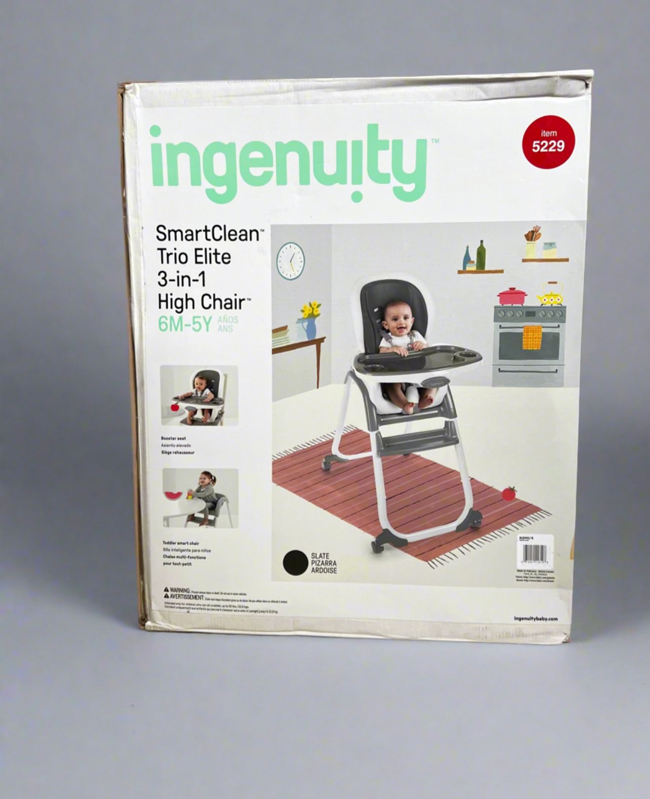 Ingenuity SmartClean Trio Elite 3-in-1 Convertible Baby High Chair