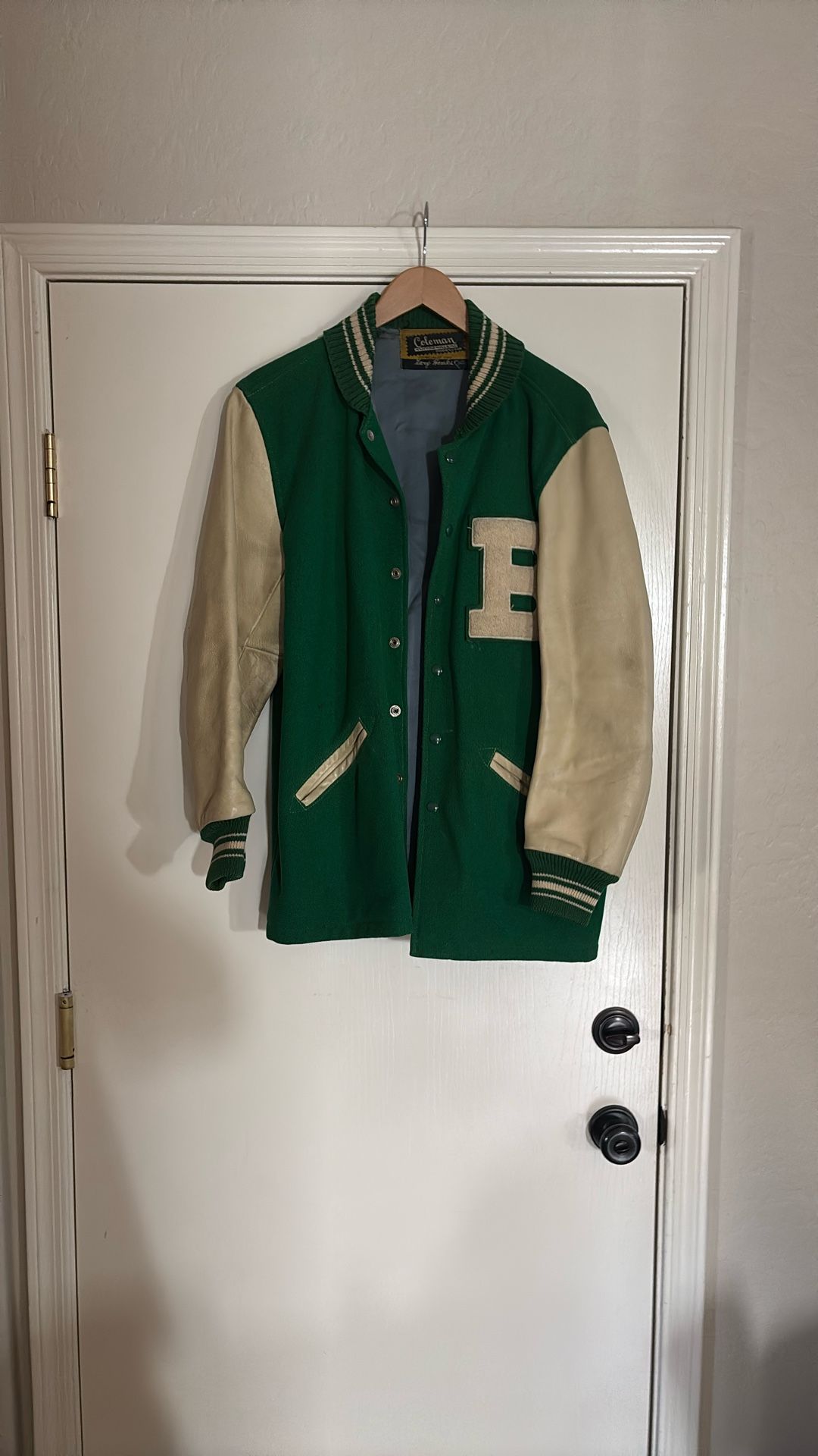 Vintage Colemans Letterman’s Wool & Leather Jacket
