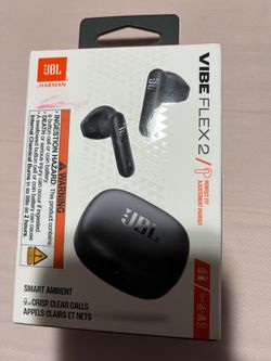 New black jbl vibe flex wireless earbuds