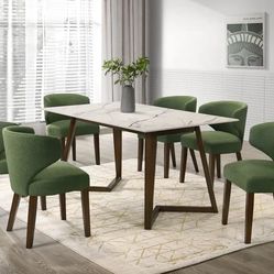 Hamilton ONYX Silver Black Dining Table + 6 Chair Set 🔥