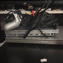 PlayStation 2 Silver Bundle With Games And Memory Cards 