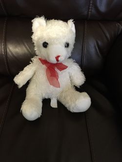 White teddy bear plush toy