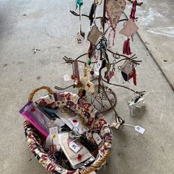 Huge lot of collectible scissors Gingher and more + crochet stuff and basket & tree thing