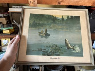 1944 Lynn Bogue Hunt Largemouth Bass Fishing Print In Frame
