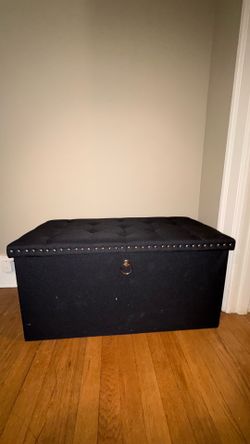 Black Storage Chest / Storage Ottoman – Versatile & Spacious