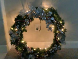 Light Up Wreath Huge Christmas Decoration Decor