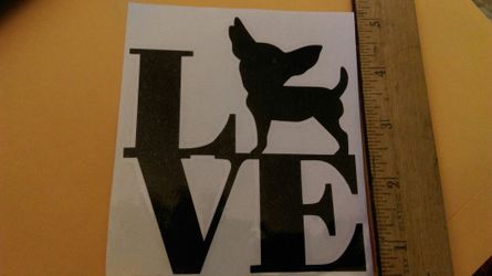 CHIHUAHUA LOVE car sticker