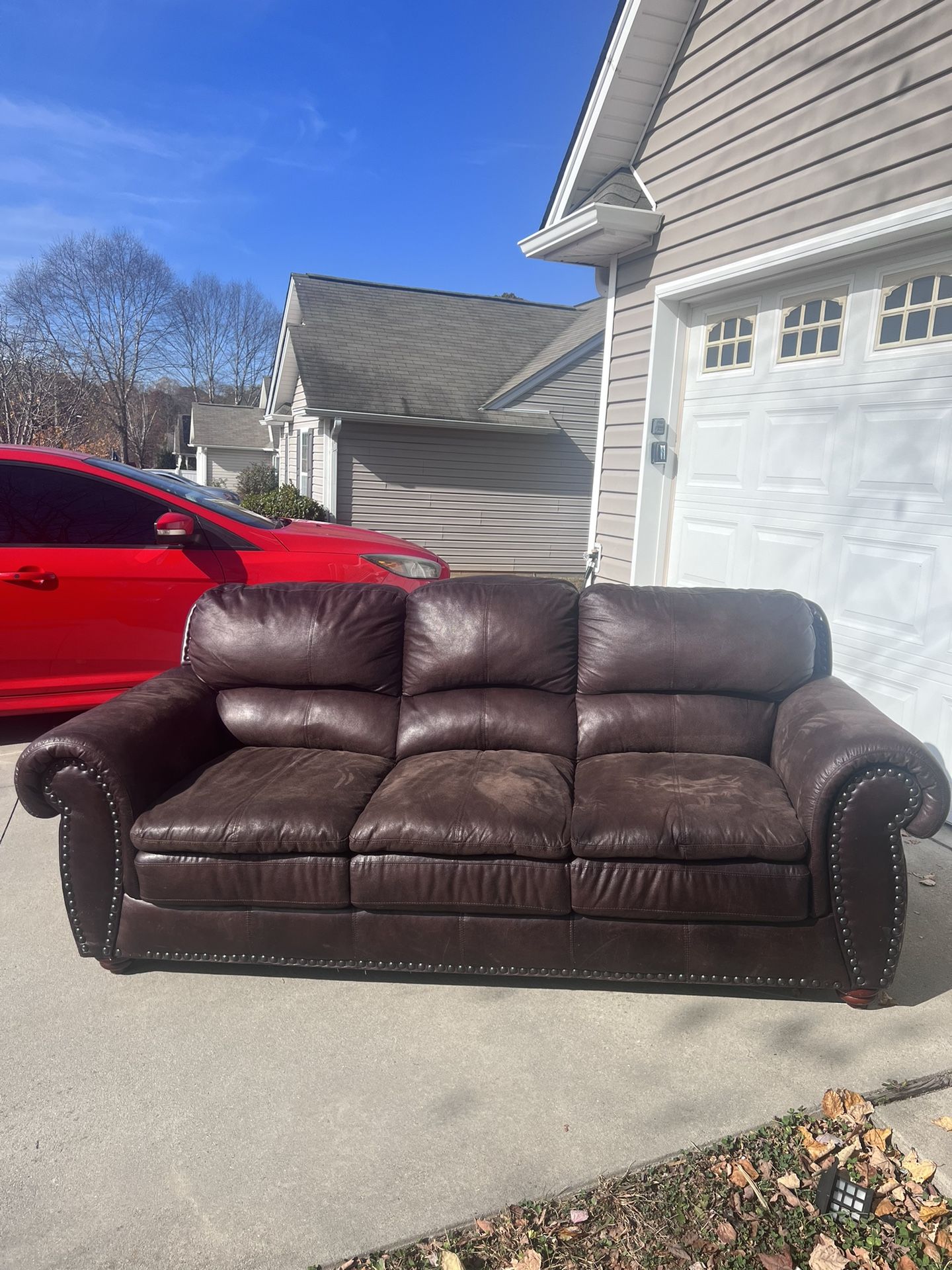 Used Leather 3 Seater Couch
