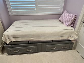 Belden twin bed - Pottery Barn + Mattress