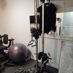 Titan tower pulley machine with attachments