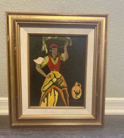 Vintage, MCM Original Painting, Signed, Framed 13”x 16”