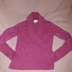 Pink Cashmere Blend Sweater Top