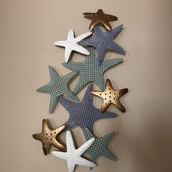 Metallic Star Fish Wall Decor 