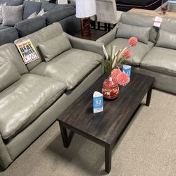 Leather Sofa And Loveseat 💛😊 $3,699 Easy Financing! 