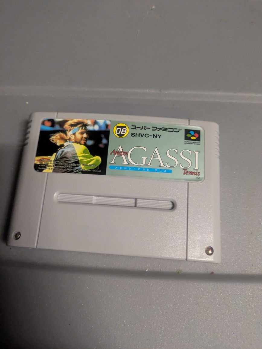 Agassi Tennis Nintendo Super Famicom Game