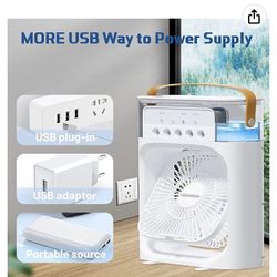 Best Misting Cooler Fan Portable Air Conditioner Large Water Reservoir 600 ml Cooling Lasting 12 Hours