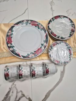 Christmas 4 place Dinner set