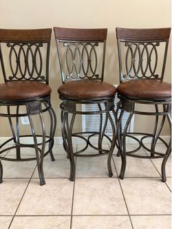 Swivel Bar Stools - set of 3