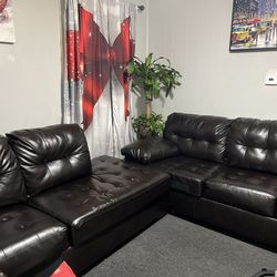 Comfy leather sofa