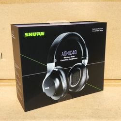 🚨 No Credit Needed 🚨 Shure Aonic 40 Wireless Noise Canceling Headphones Carrying Case Charging Cable 🚨 Payment Options Available 🚨 