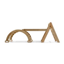 Kids Climbing Set: Triangle, Slide And Rocker 