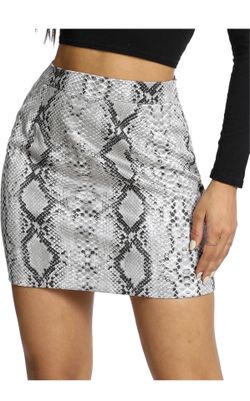 Size small snake faux suede mini skirt