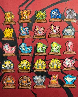Pokemon Tomy Battle Pieces Mini Seal Stickers (25pcs) Japanese Set B