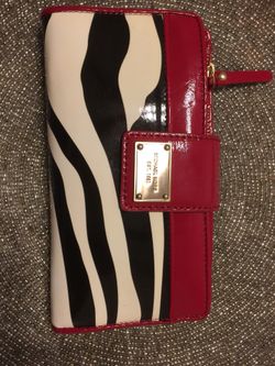 Michael kors snuggy wallet zebra