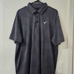 Adidas Golf Shirt Mens XL Gray Black Pattern Short Sleeve Performance Polo XLG