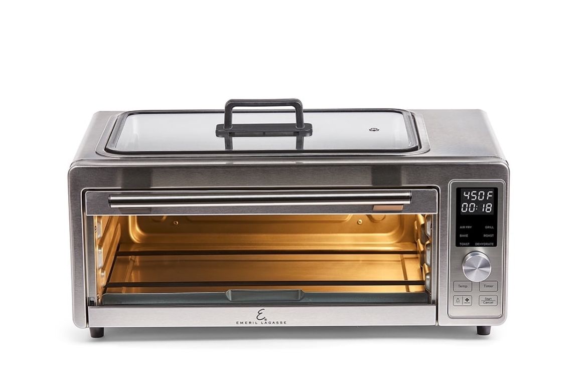 Emeril Power Grill 360 Plus, 6 n 1 Smokeless Grill and Air Fry Toaster Oven XL, 1750 W