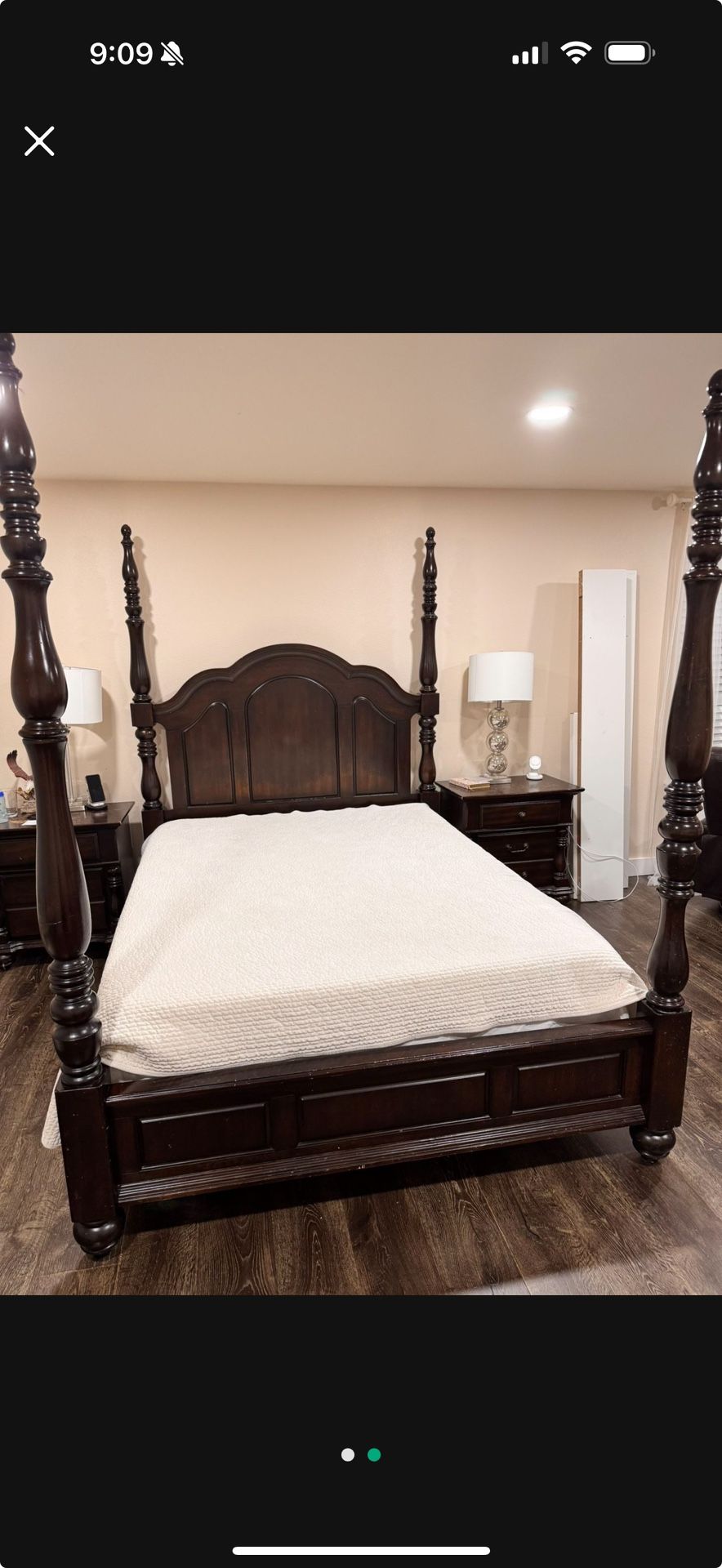Queen size Bed Frame With Box FREE Pedning