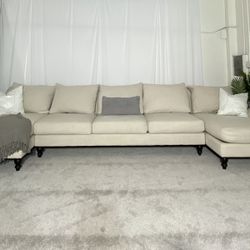 Cream Colored U Shaped Sectional Couch