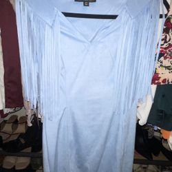 IDYLLWIND WOMEN'S LADY BIRD FRINGE FAUX SUEDE DRESS