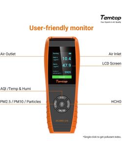 Temtop Air Quality Monitor PM2.5 PM10