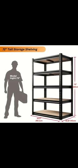 72 inch metal shelf