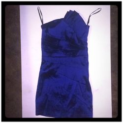 Strapless Royal Blue Mini Dress