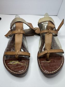 Sam Edelman Genette Tan Leather Strappy Sandals Women's Size 8M