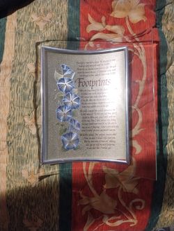 Footprints Glass Picture