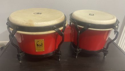 Vintage Toca Bongo Fiberglass traditional rims 7" and 8-1/2" heads
