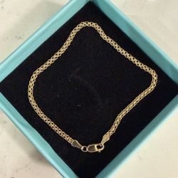 14k solid gold bracelet Bismarck 7.25” 2.3mm