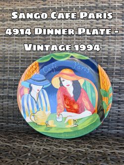 Sango Cafe Paris 4914 Dinner Plate – Vintage 1994