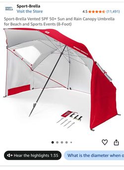 Sport-Brella UPF 50+ Beach Umbrella