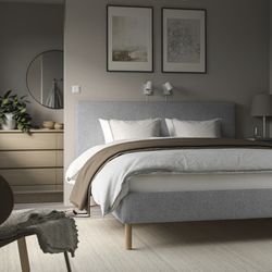 IKEA Queen Bed Set for Sale – Like New / Almost New (Bed Frame + Slatted Base + Mattress)