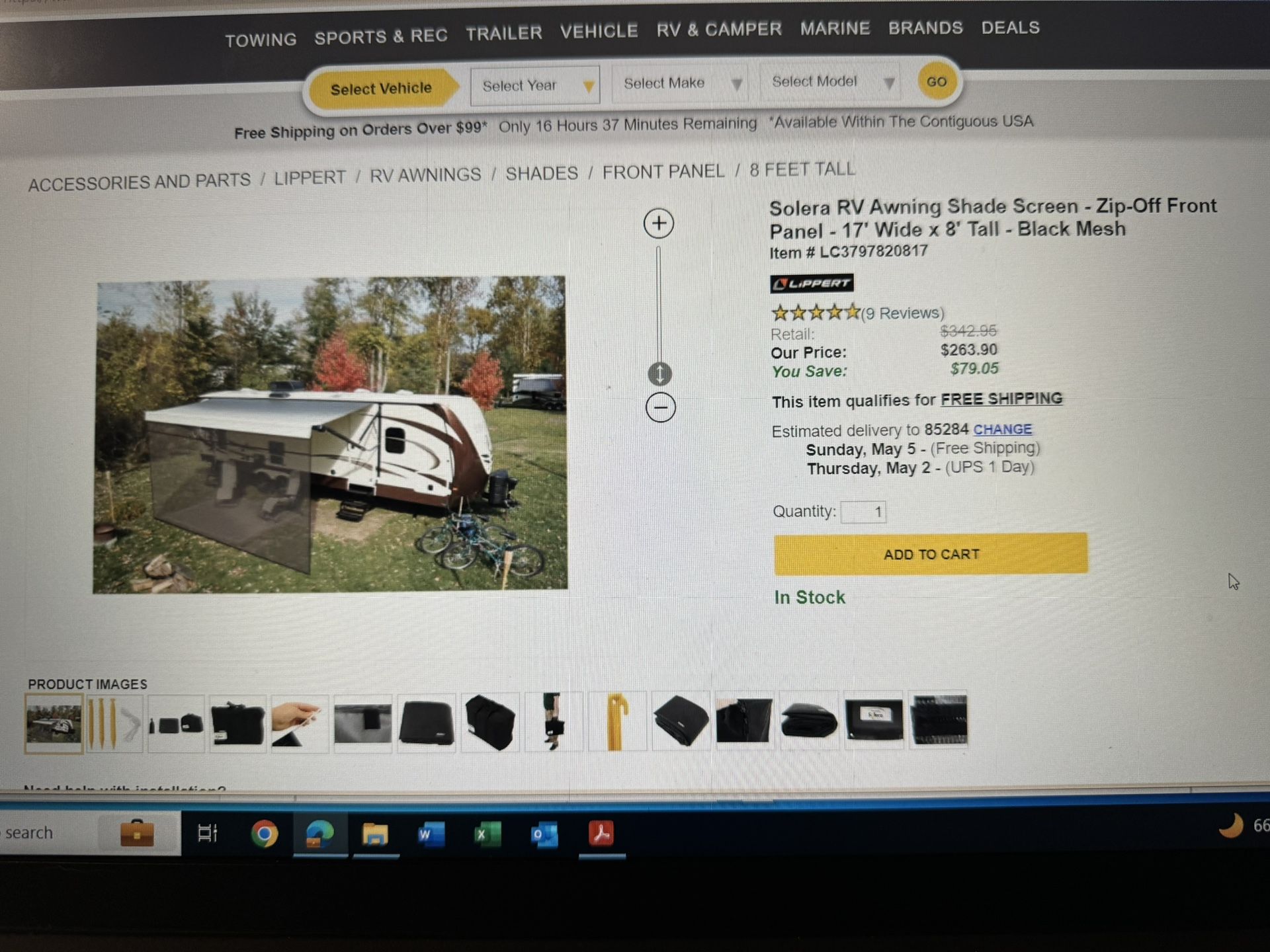RV Awning Screen