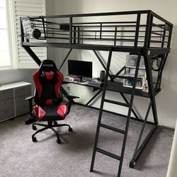 Full Size Bunk Bed With Desk