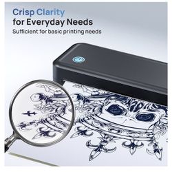 Portable Printers, D820 Wireless Bluetooth Printers Support 2" to 8.5" Width Thermal Paper & 8.5"x11" US Letter Size, Receipt Printers for Home Use Su